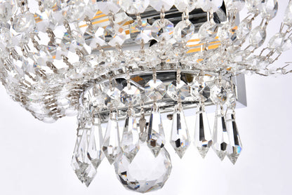 Century 2 light Chrome Wall Sconce Clear Royal Cut Crystal