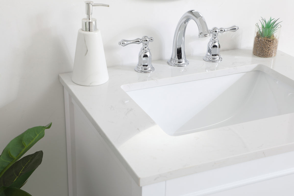 24 inch Single Bathroom Vanity in White