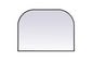 Metal Frame Arch Mirror 40x30 Inch in Black
