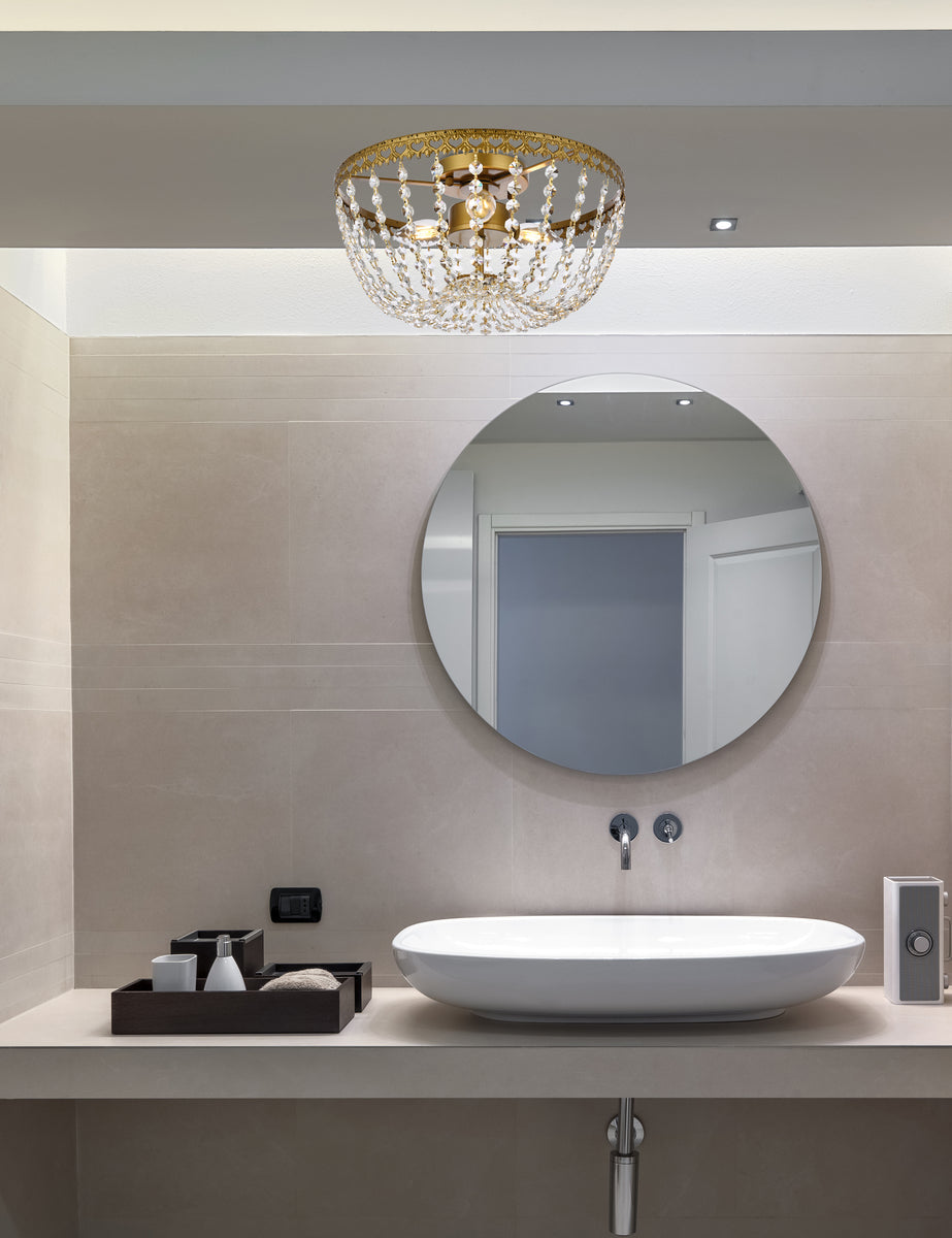 Kylie 14 inch flush mount in brass