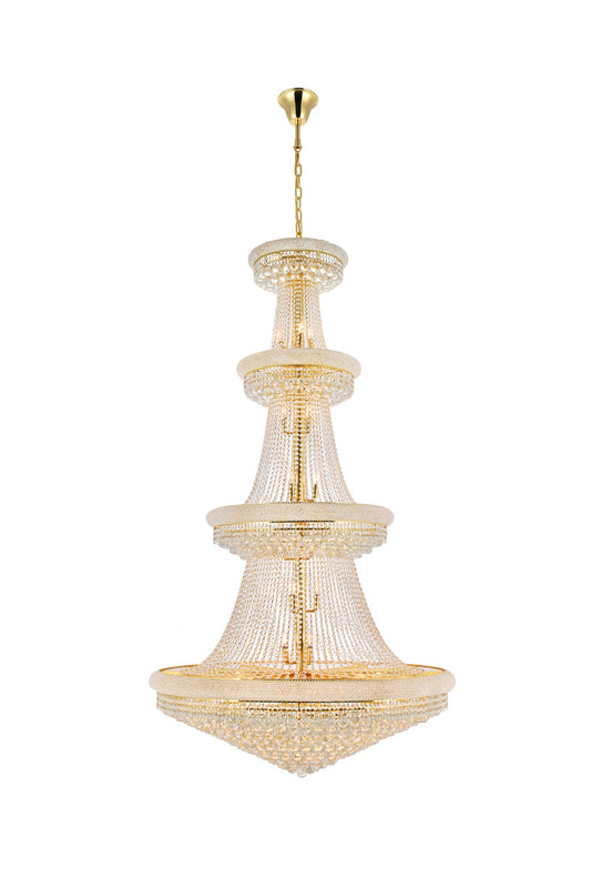 Primo 42 light Gold Chandelier Clear Royal Cut Crystal