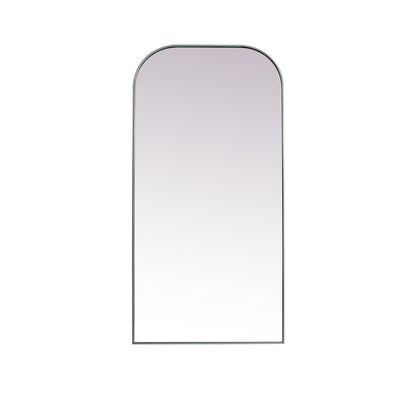 Metal Frame Arch Full Length Mirror 35x72 Inch in Silver