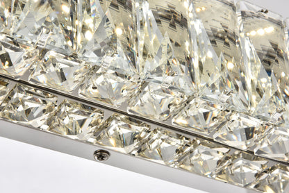 Monroe Integrated LED chip light Chrome Wall Sconce Clear Royal Cut Crystal