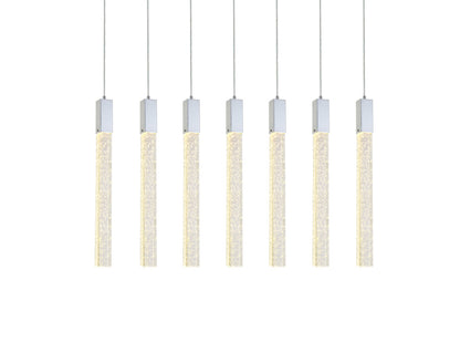 Weston 7 lights pendant in chrome