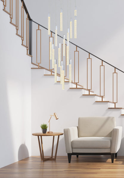 Weston 16 lights pendant in chrome