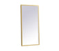 Pier 18x36 inch LED mirror with adjustable color temperature 3000K/4200K/6400K in brass