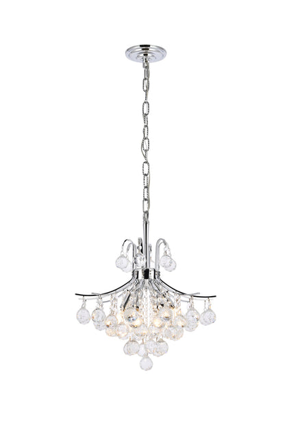 Toureg 6 light Chrome Pendant Clear Royal Cut Crystal
