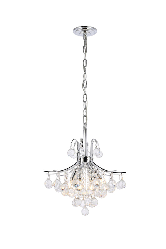 Toureg 6 light Chrome Pendant Clear Royal Cut Crystal