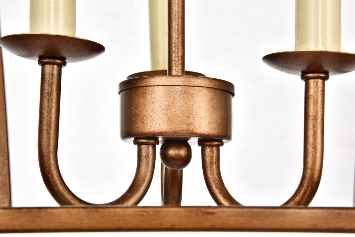 Maddox Collection Pendant D12.5 H18.25 Lt:3 Vintage Gold Finish