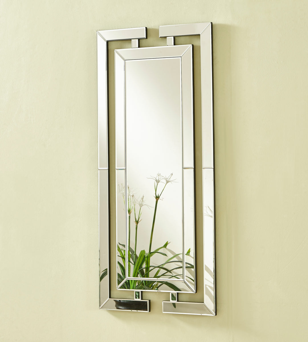 Sparkle 21 in. Contemporary Rectangle Mirror in Clear