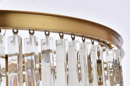 Sydney 30 inch spiral crystal chandelier in satin gold