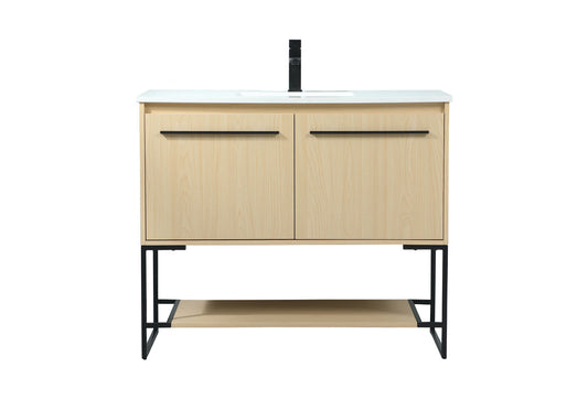 40 inch Single bathroom vanity in maple