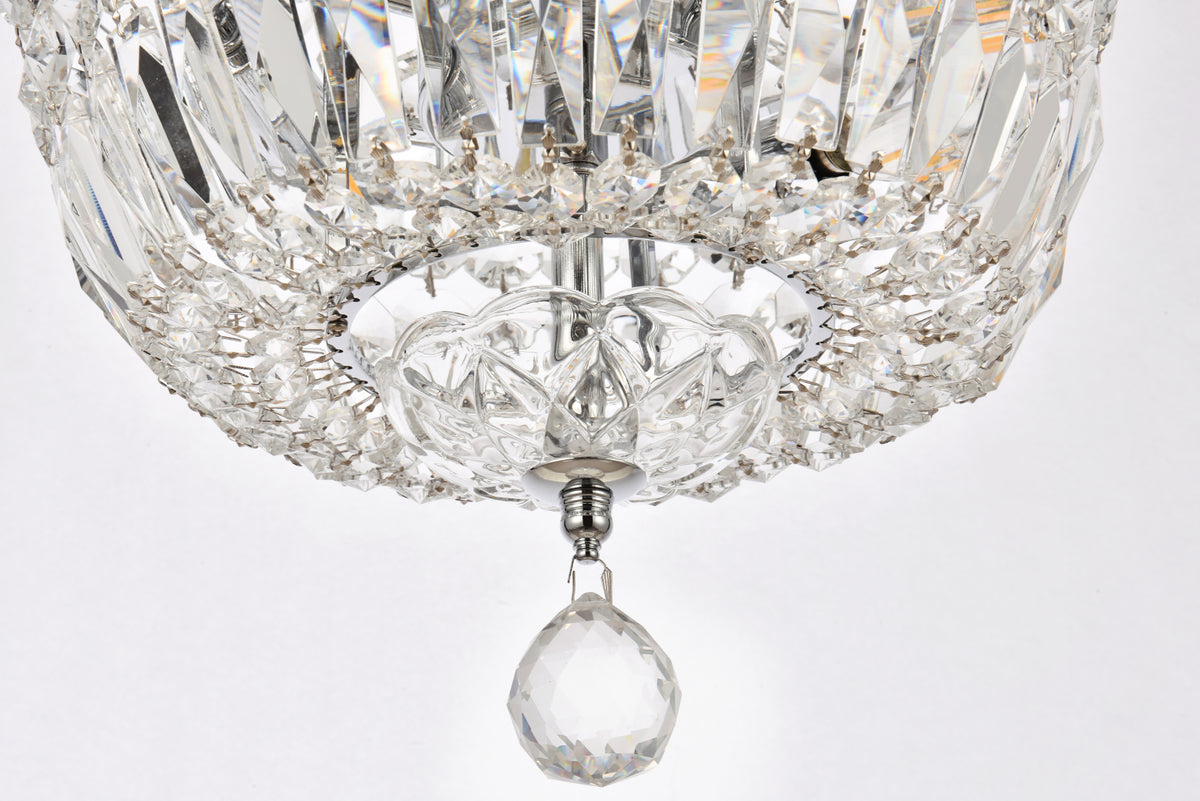 Tranquil 6 light Chrome Pendant Clear Royal Cut Crystal