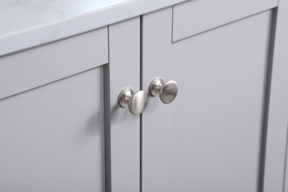 36 inch Single Bathroom Vanity in Grey with Backsplash