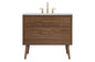 36 inch bathroom vanity in Walnut Brown