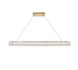 Monroe 47 inch LED linear pendant in gold
