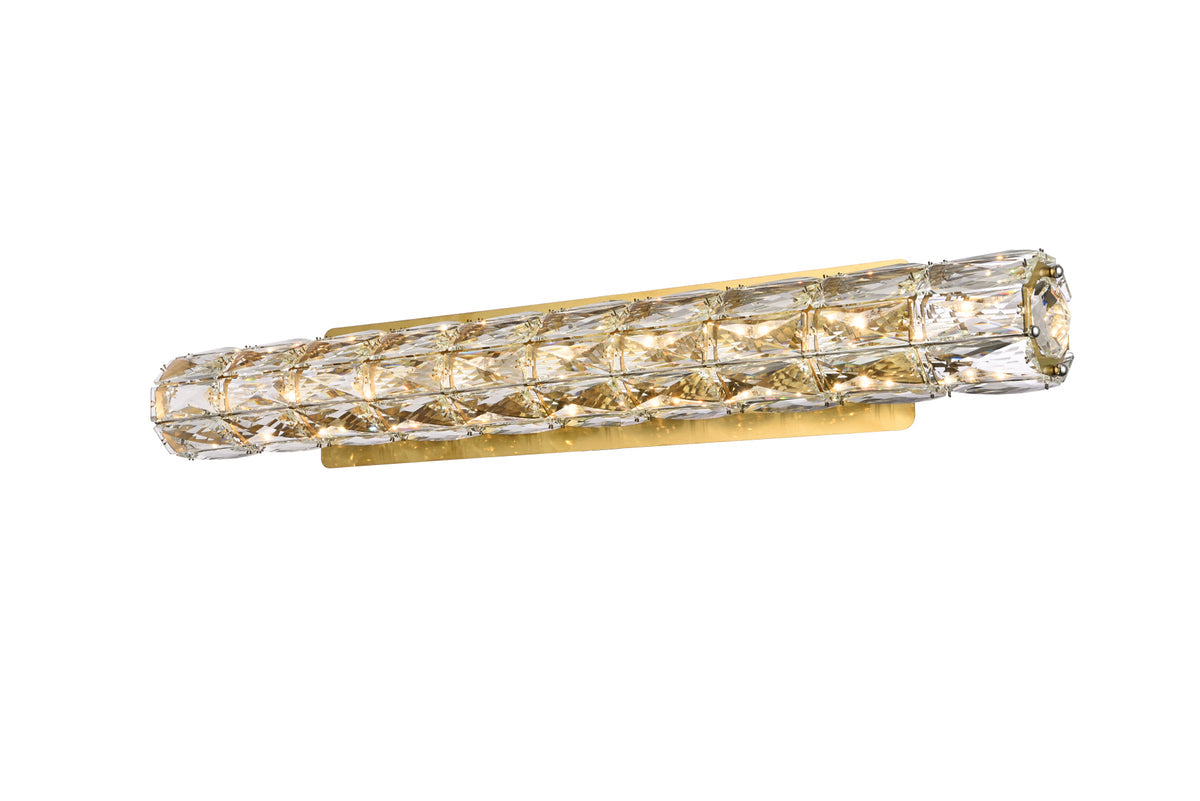 Valetta 30 inch LED linear wall sconce in gold