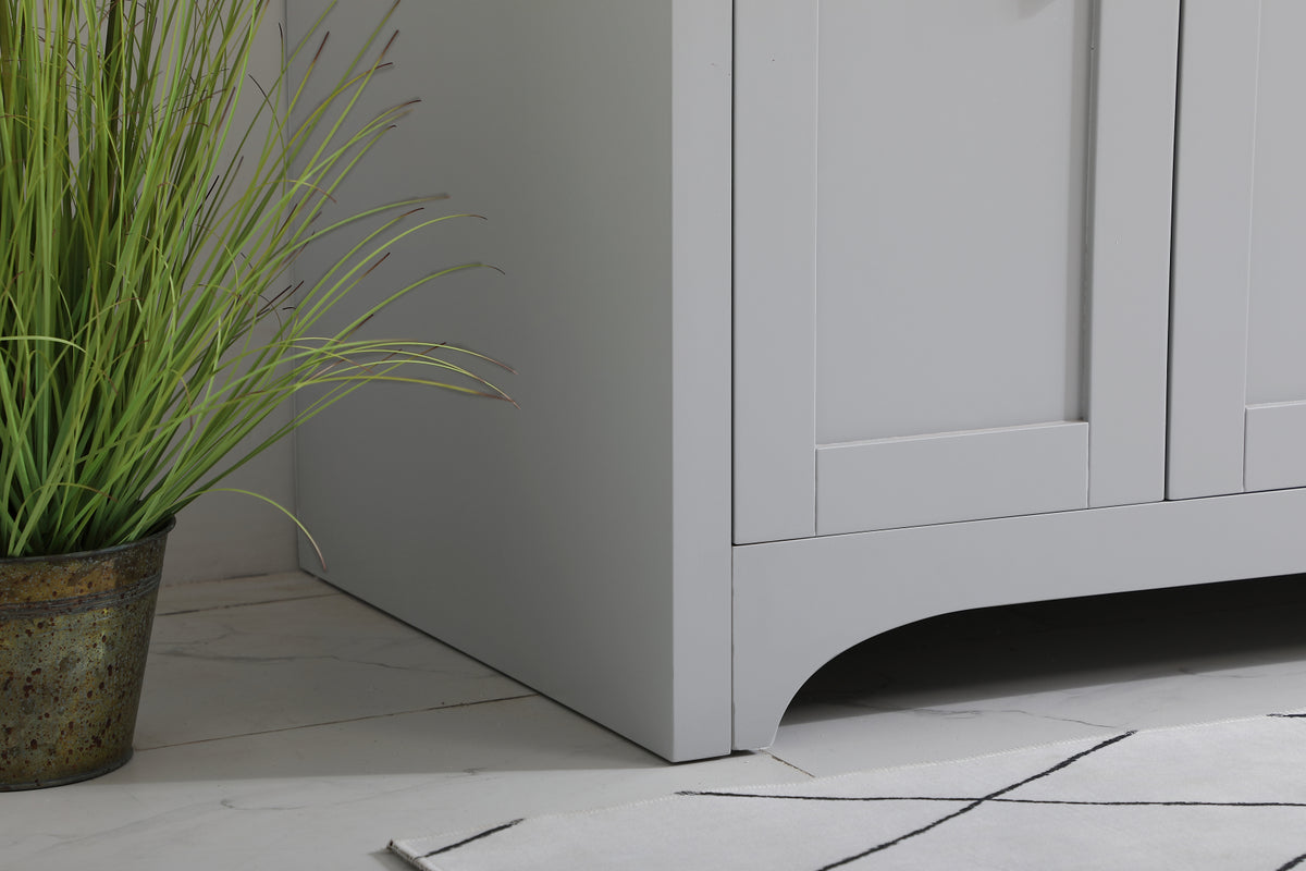 48 inch Single Bathroom Vanity in Grey with Backsplash