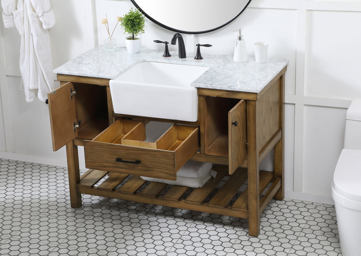 48 inch Single bathroom vanity in driftwood
