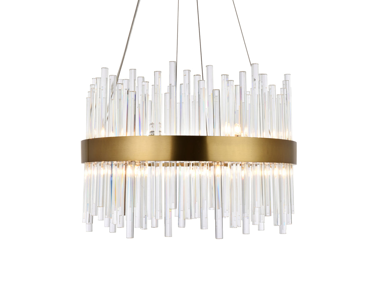 Dallas 14 light Gold Chandelier Clear Royal Cut Crystal