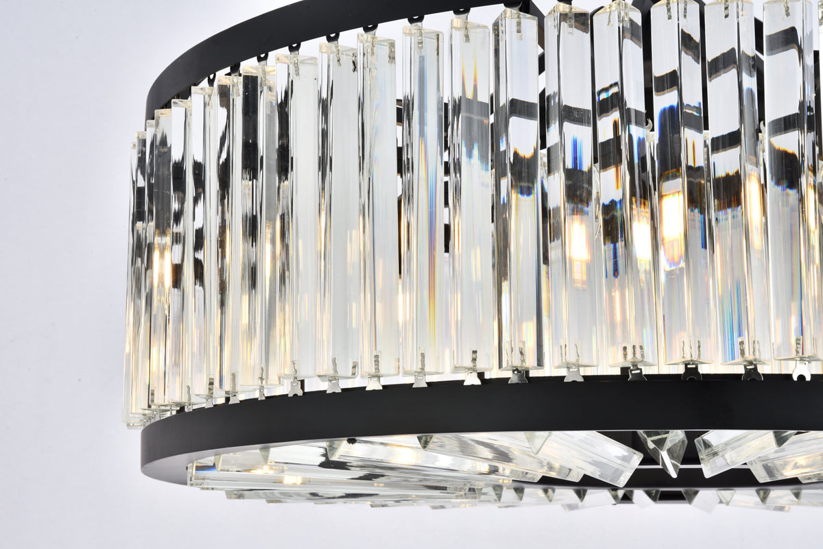 Chelsea 10 light Matte Black Chandelier Clear Royal Cut Crystal