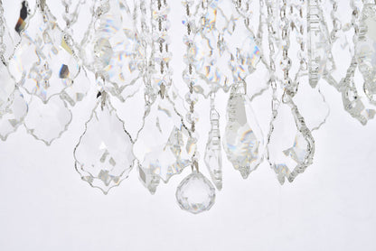 Maria Theresa 8 light Chrome Flush Mount Clear Royal Cut Crystal