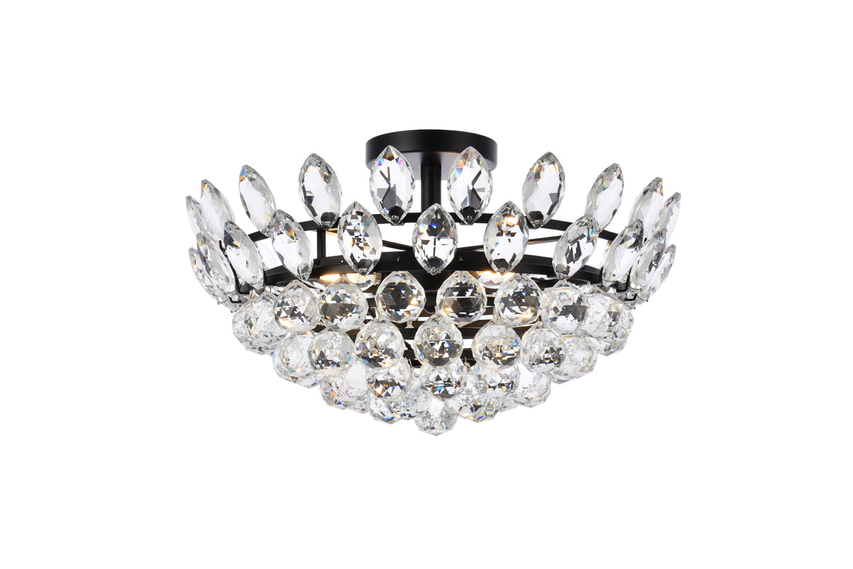 Emilia 18 inch flush mount in black