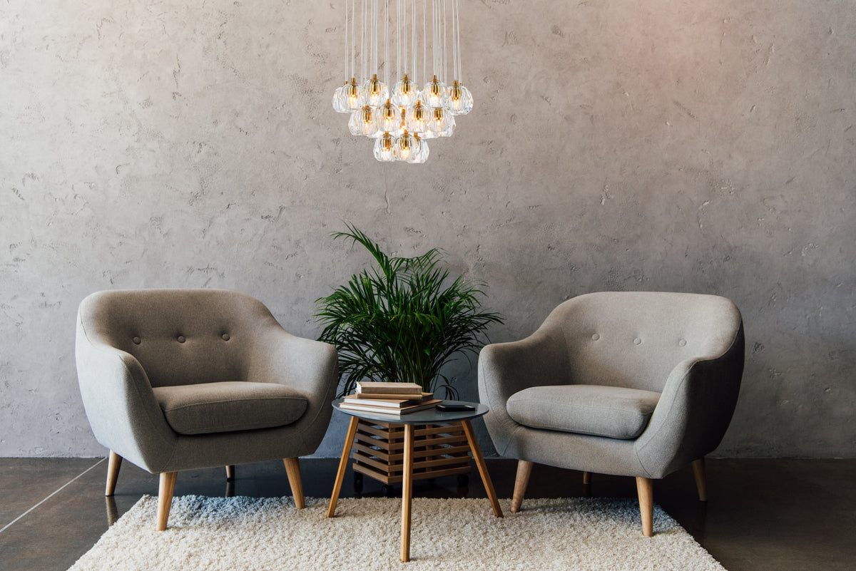 Eren 24 lights gold pendant