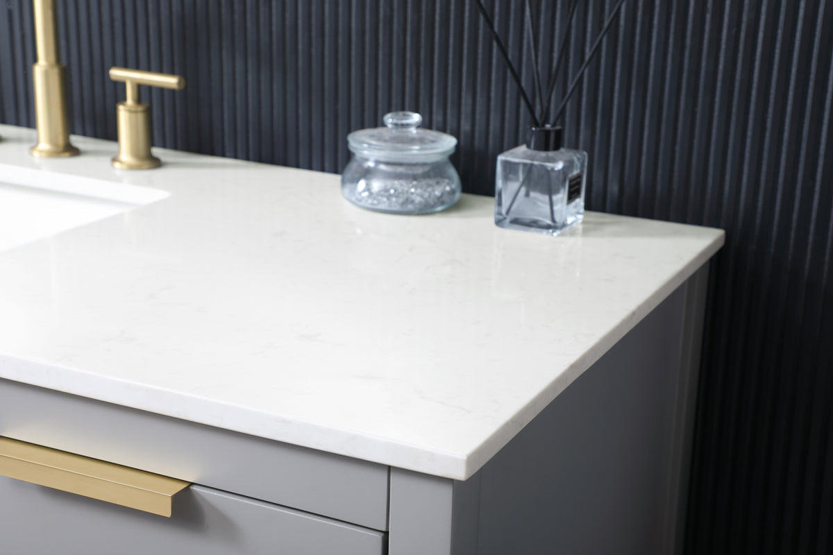 54 Inch SIngle Bathroom Vanity In Grey