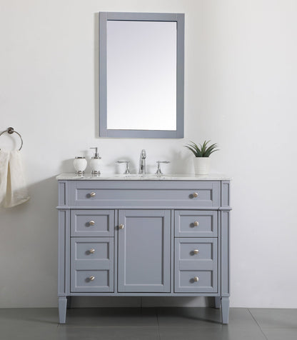 42 inch Single bathroom vanity in grey