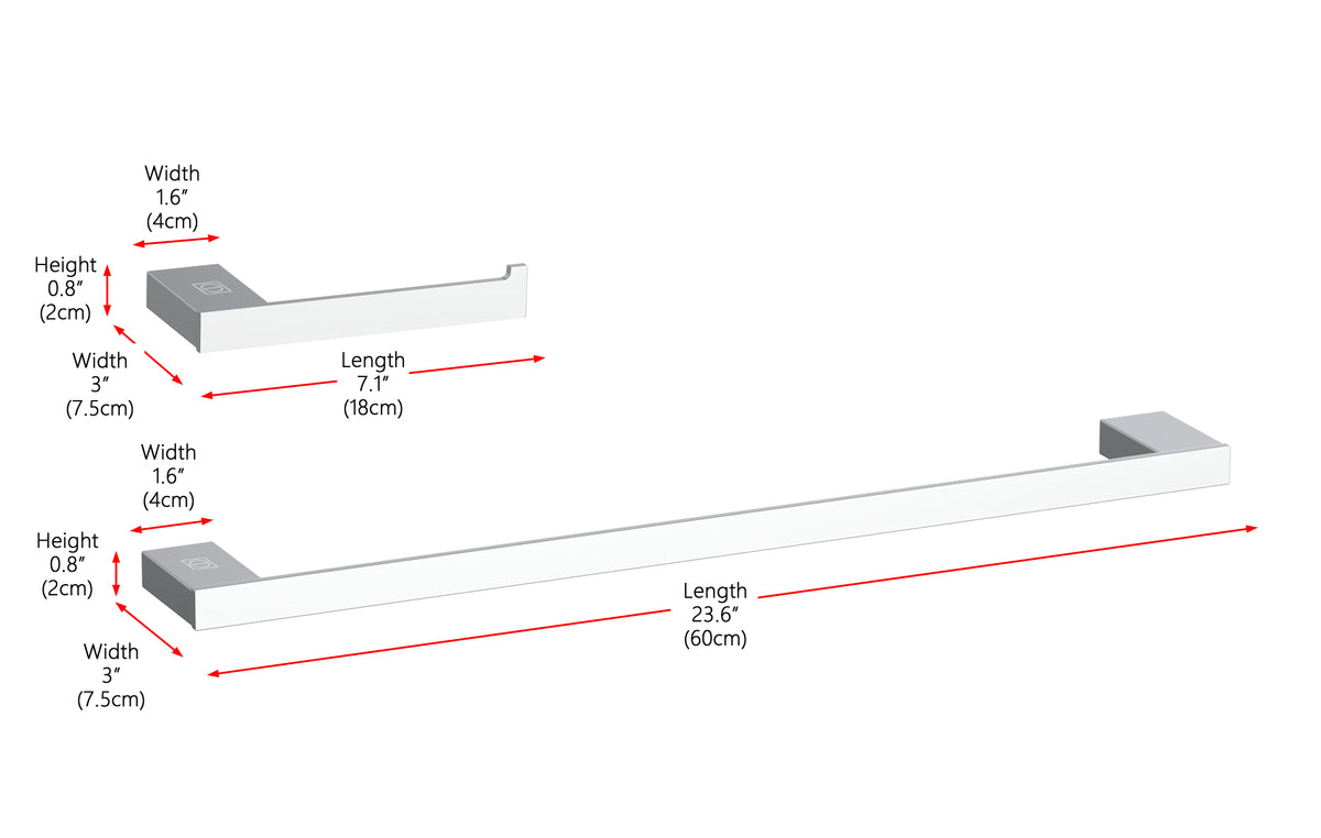Sofia 2-Piece Bathroom Hardware Set in Chrome