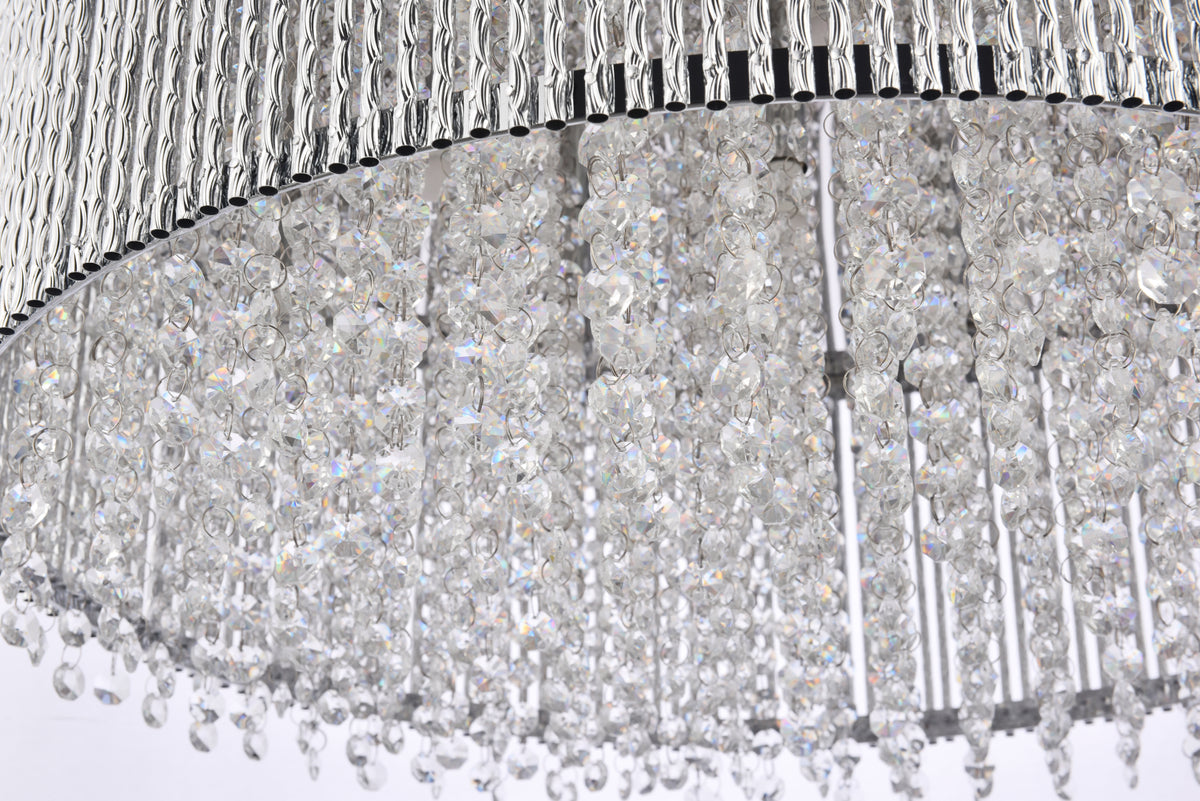 Influx 14 light Chrome Pendant Clear Royal Cut Crystal