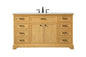 60 inch Single bathroom vanity in natural wood