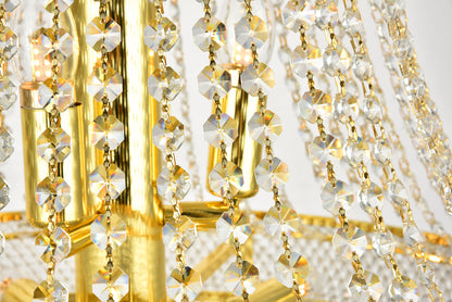 Primo 14 light Gold Chandelier Clear Royal Cut Crystal