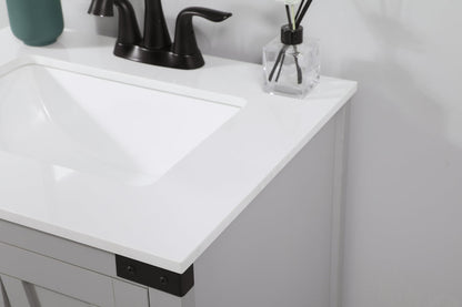 24 inch Single bathroom vanity in grey