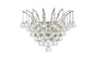 Victoria 3 light Chrome Wall Sconce Clear Royal Cut Crystal