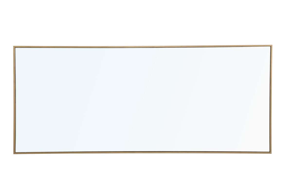 Metal frame Rectangle Mirror 30 inch Brass