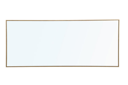 Metal frame Rectangle Mirror 30 inch Brass