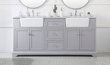 72 inch double bathroom vanity in grey