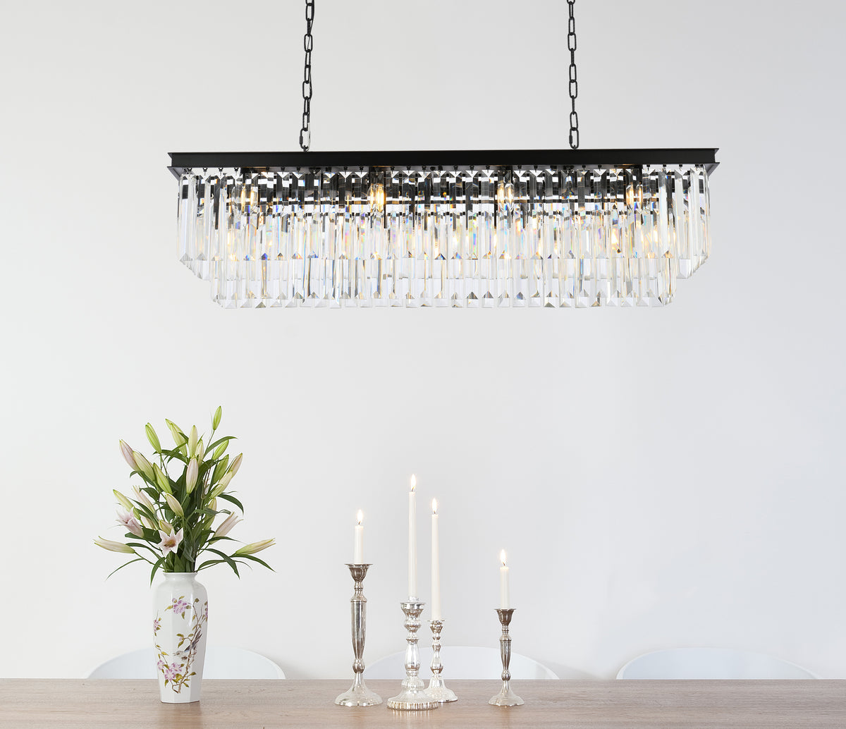 Sydney 12 light Matte Black Chandelier Clear Royal Cut Crystal