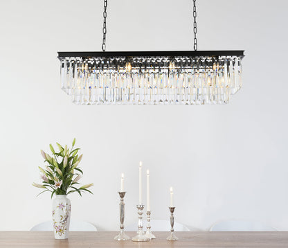 Sydney 12 light Matte Black Chandelier Clear Royal Cut Crystal