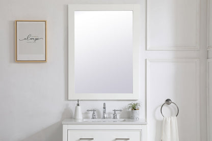 Aqua rectangle vanity mirror 27 inch in White