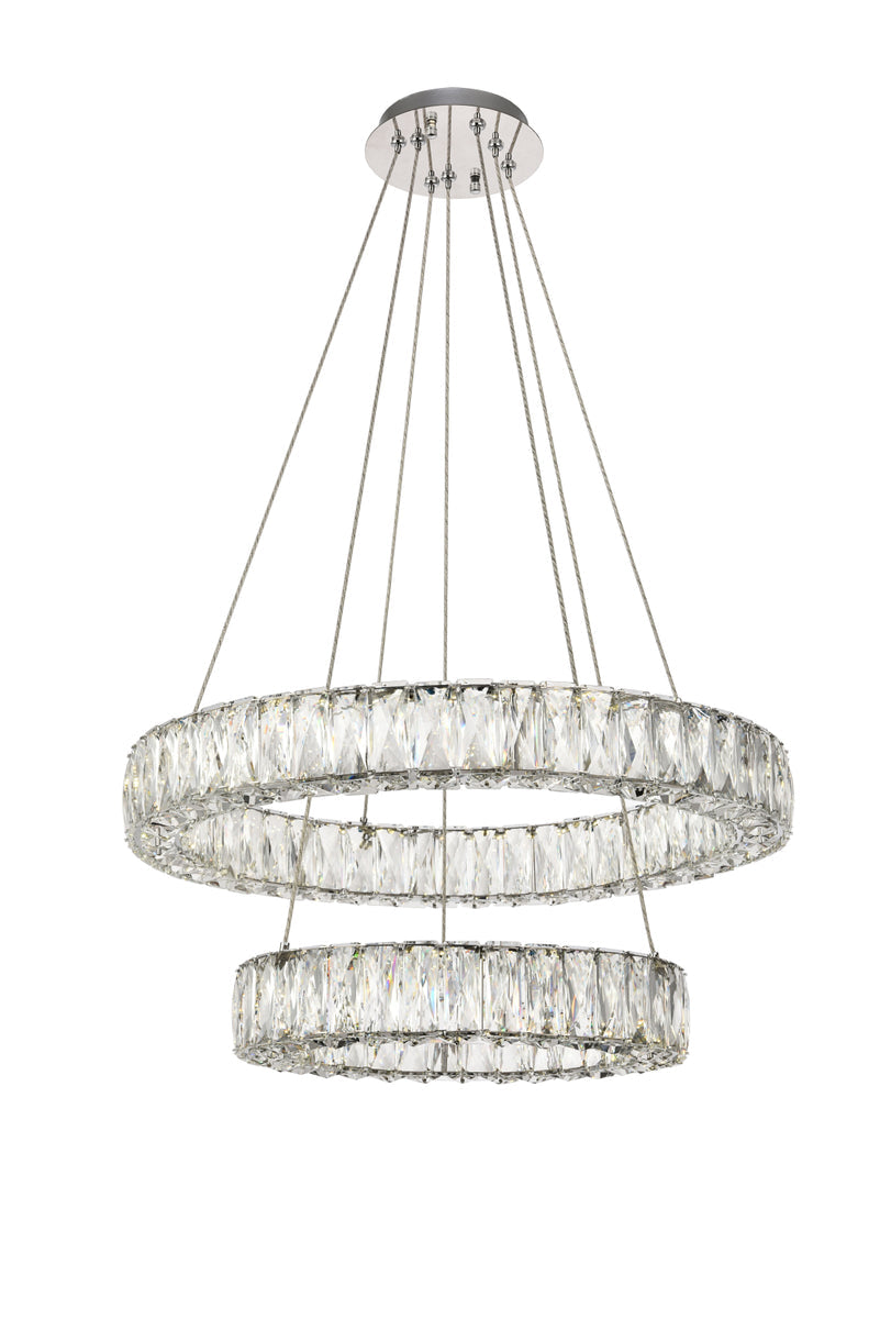 Monroe Integrated LED chip light Chrome Chandelier Clear Royal Cut Crystal