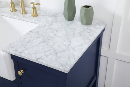 48 inch Single bathroom vanity in blue