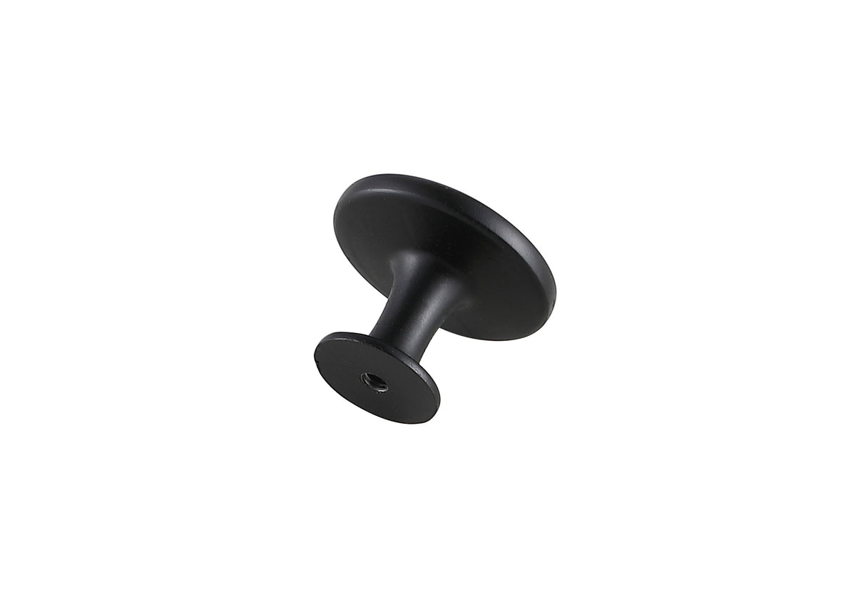 Logyn 1.3" Diameter Matte Black Mushroom Knob Multipack (Set of 10)