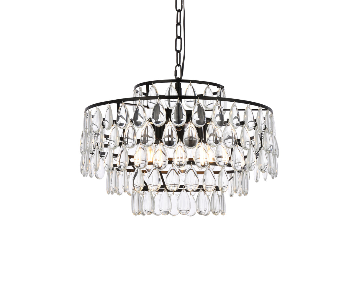 Mila 20 inch pendant in black