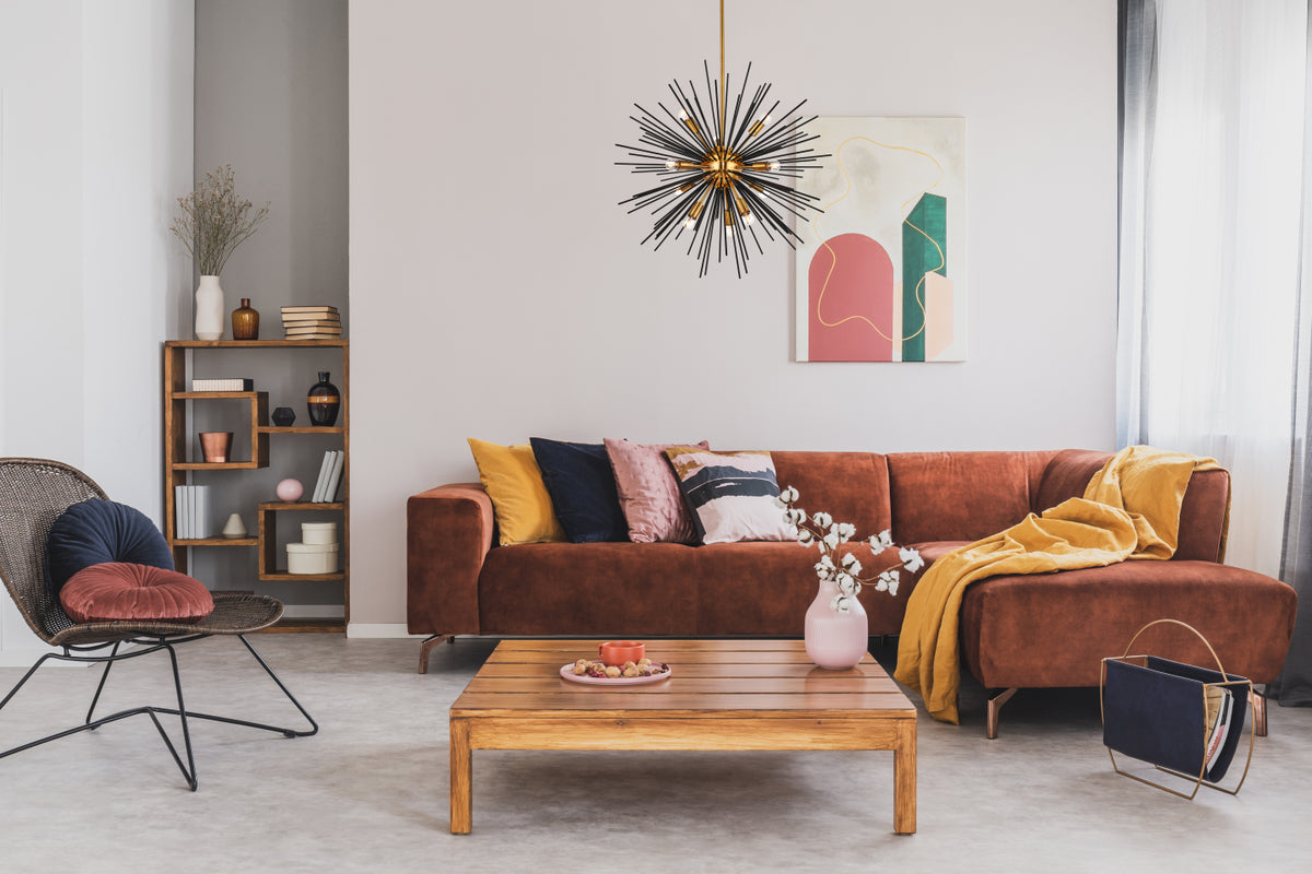 Daegan 10 light 26 inch light antique brass pendant