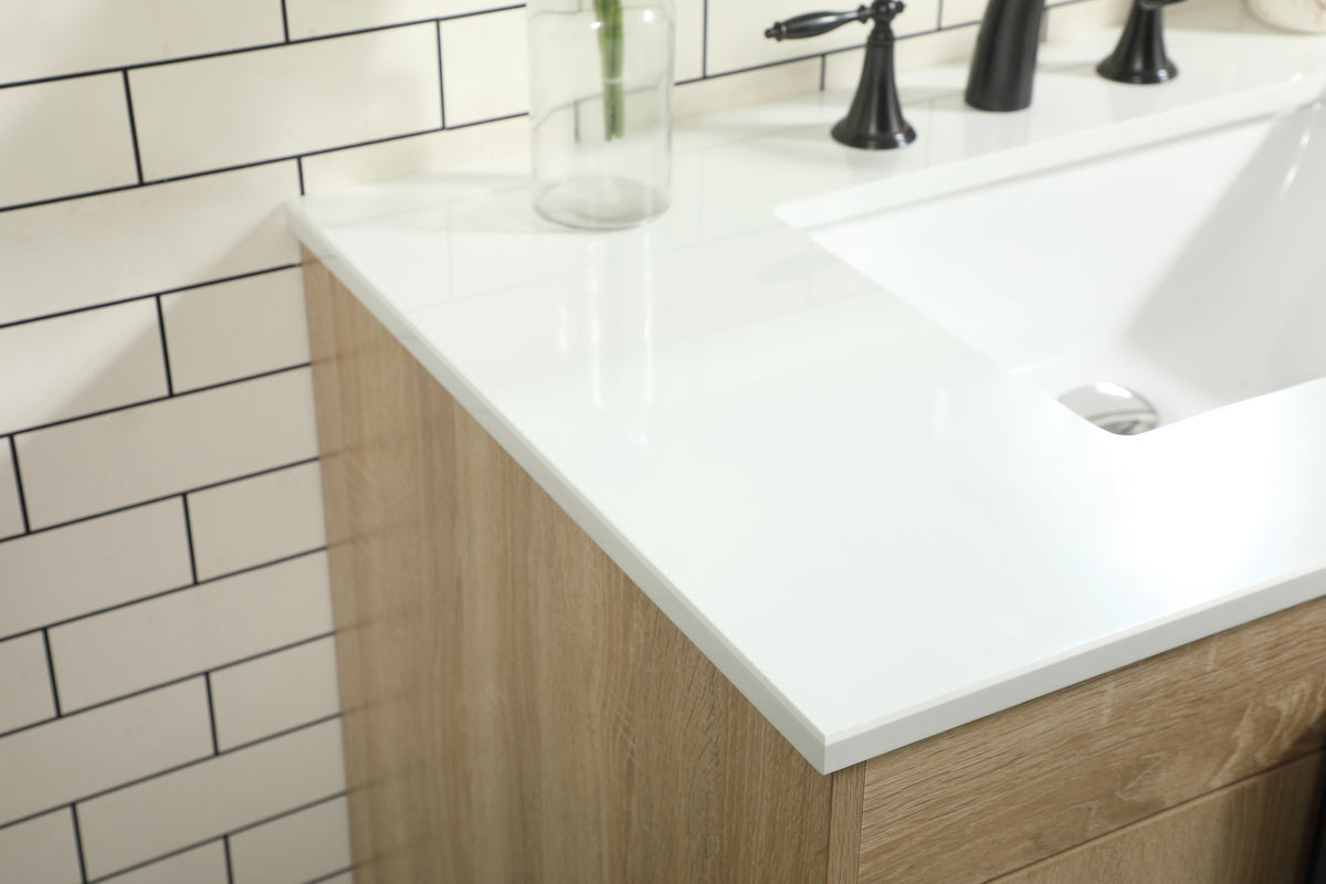 36 inch Single bathroom vanity in mango wood