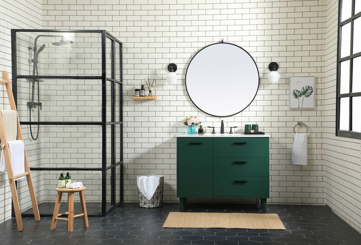 42 inch bathroom vanity in Green