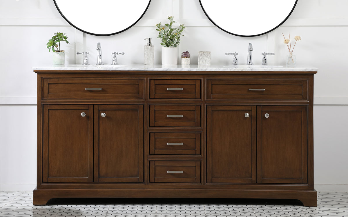 72 inch double bathroom vanity in teak